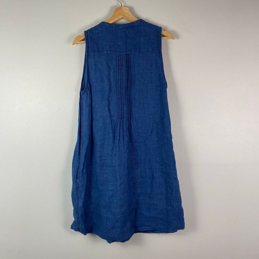 Faherty Isha Pintuck Mini Dress with Pockets - Size Medium - Picture 4 of 8